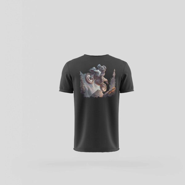 Tricou Cu Vaca La Pascut - Negru - Spate