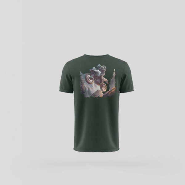 Tricou Cu Vaca La Pascut - Verde - Spate