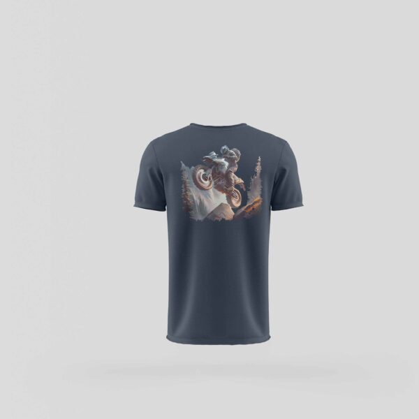 Tricou Cu Vaca La Pascut - Navy - Spate
