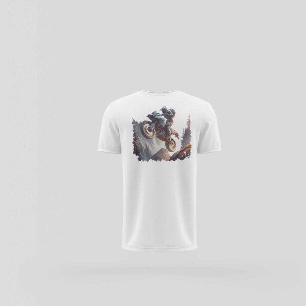 Tricou Cu Vaca La Pascut - Alb - Spate