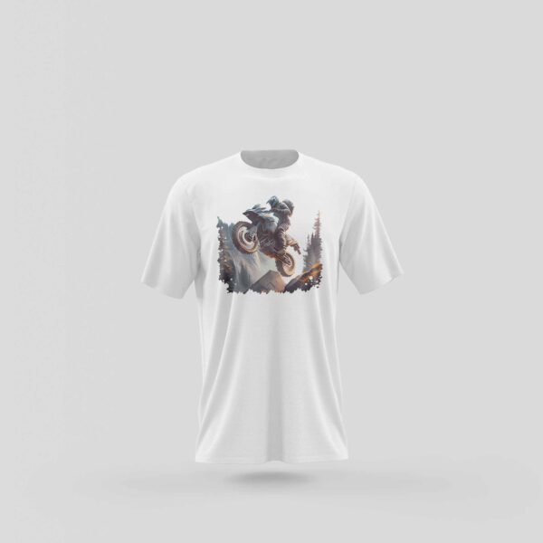 Tricou Cu Vaca La Pascut - Alb - Fata