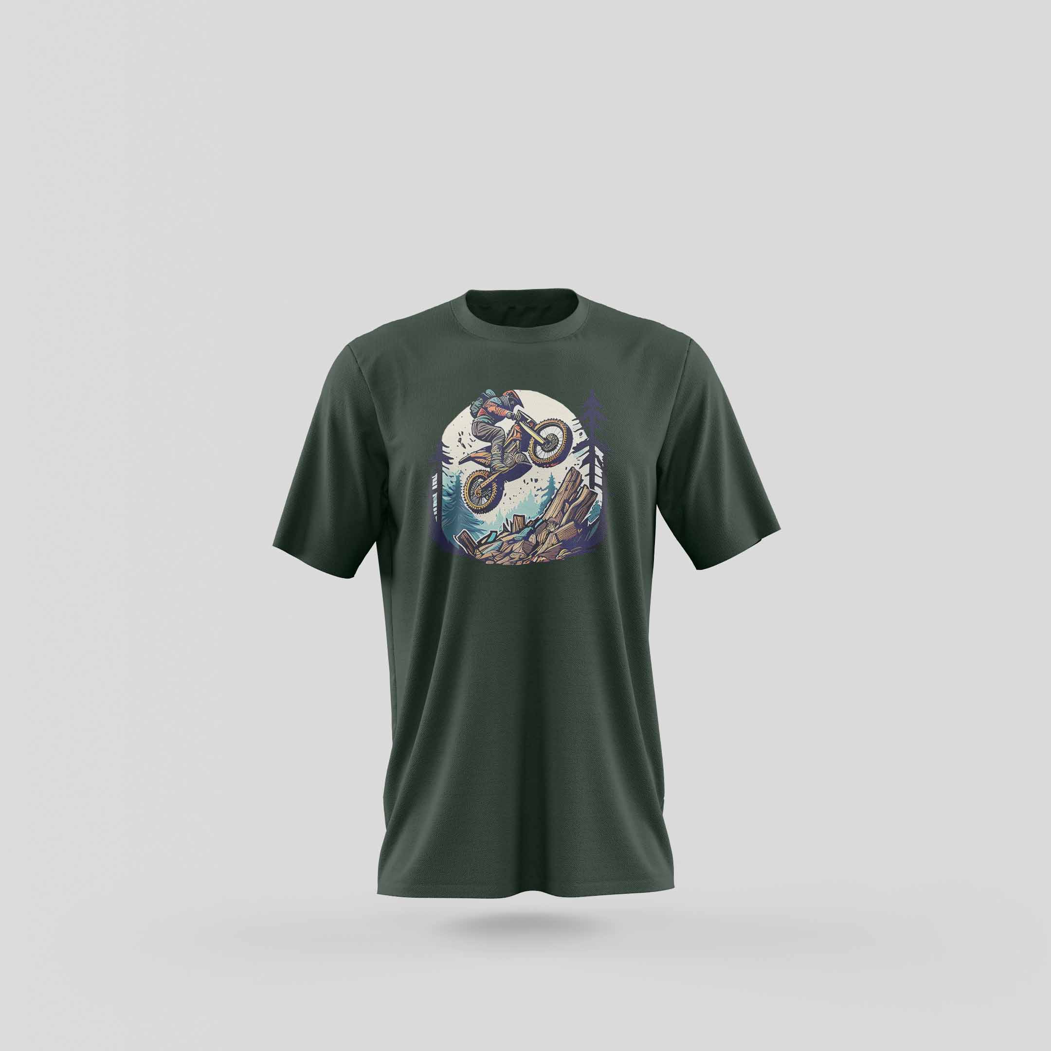 Tricou Zbor Deasupra Unui Cuib De Butuci - Verde - Fata