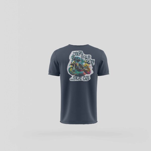 Tricou Aici ori ii dai...ori nu - Navy - Spate