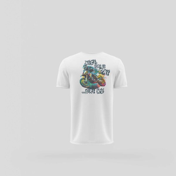 Tricou Aici ori ii dai...ori nu - Alb - Spate