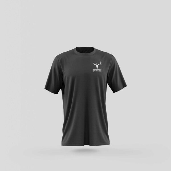 Tricou Logo Motocerbii Mic - Negru - Fata