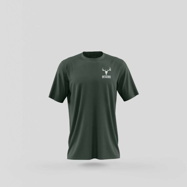 Tricou Logo Motocerbii Mic - Verde - Fata