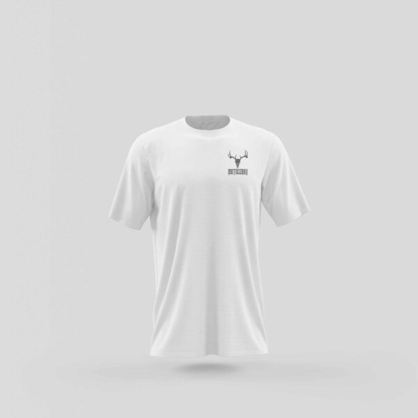 Tricou Logo Motocerbii Mic - Alb - Fata